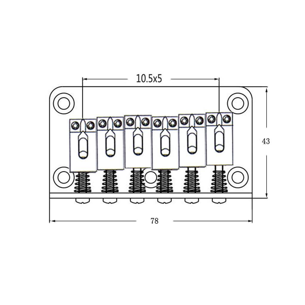 Bass Bridge BLACK With 5 Screws & 1 Wrench , 2 Set