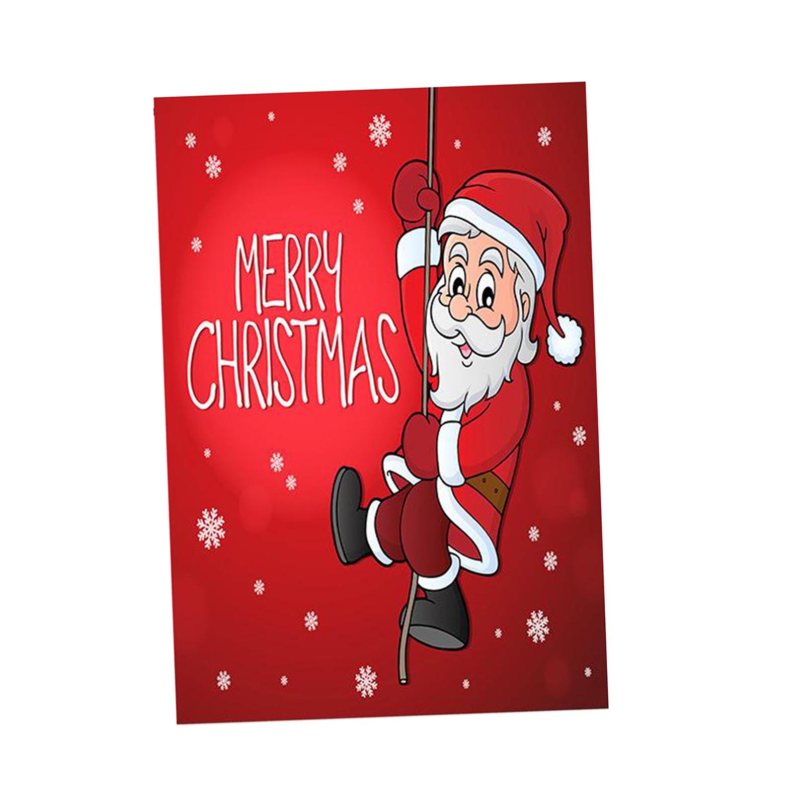 Outside Garden Yard Lawn Banner Flag Christmas Santa Flag