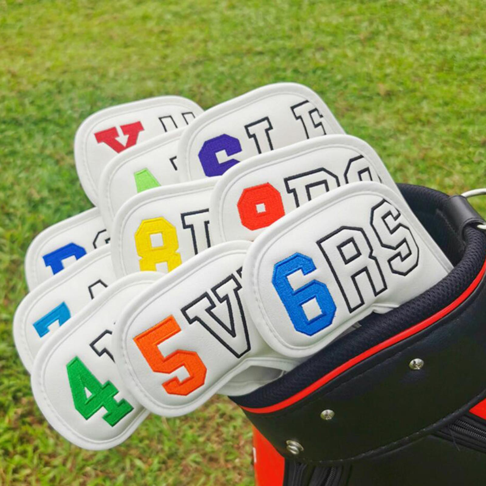 Golf Iron Headcover Set Wedges 4-9,P,S,A,X Club Head Cover Protector