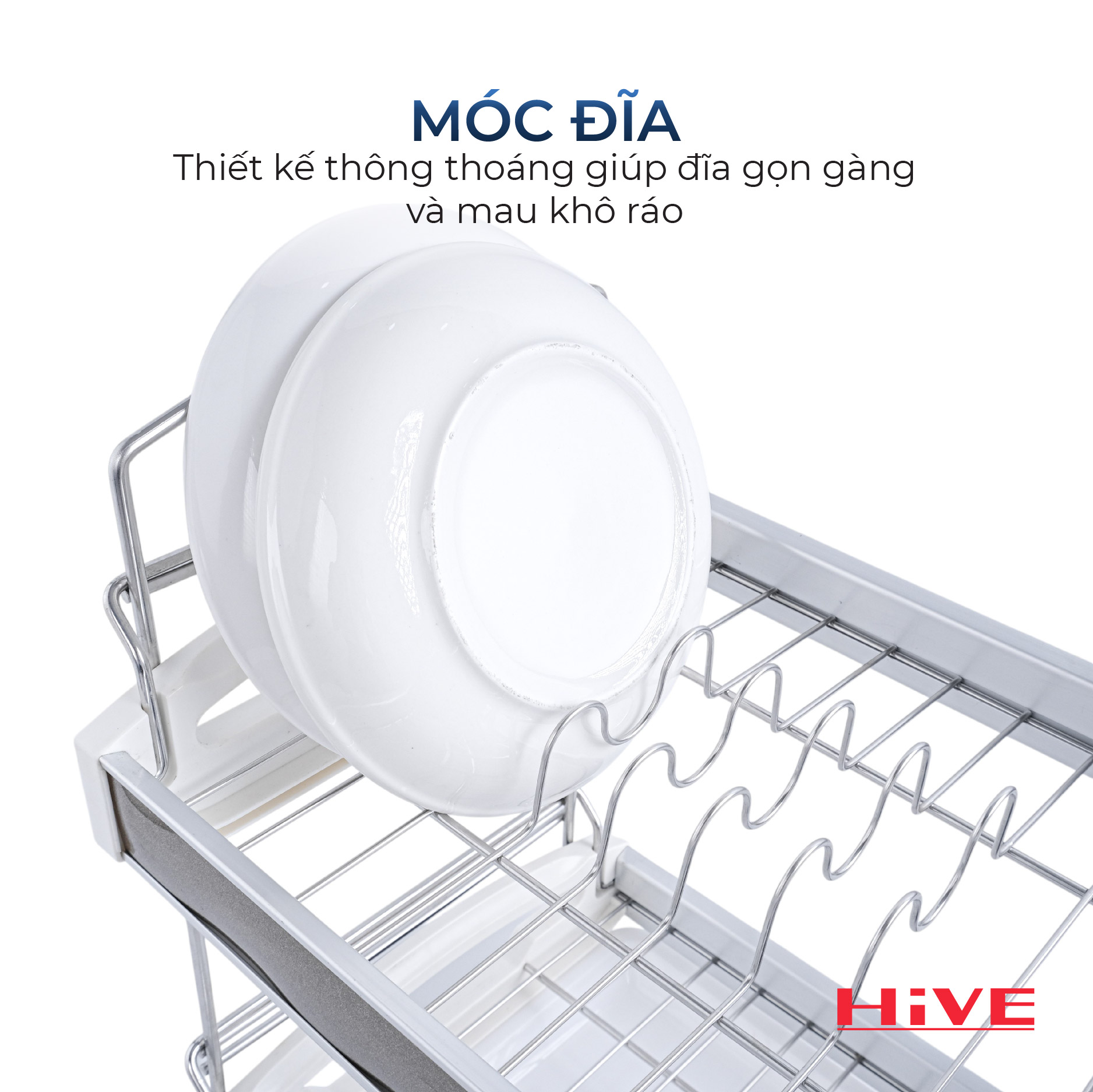 Giá úp chén bát DUAL 2 Tầng Inox 304 Cao Cấp