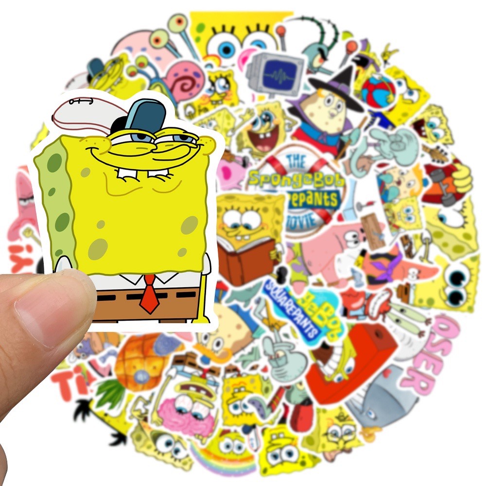 Set 50 Sticker Trang Trí Hình Bọt Biển