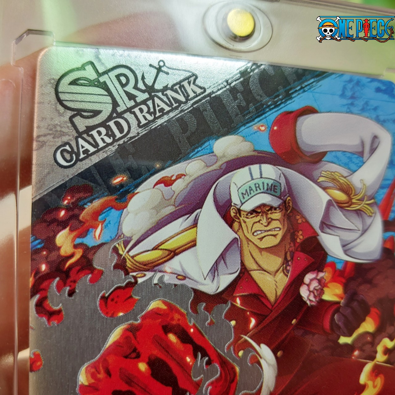 Akainu OP01 SR24 Thẻ OnePiece Đô Đốc dung nham chó đỏ của Hải Quân Anime One Piece hiệu ứng phản quang 1459 NF4 1-16
