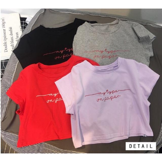 Áo thun tay ngắn croptop