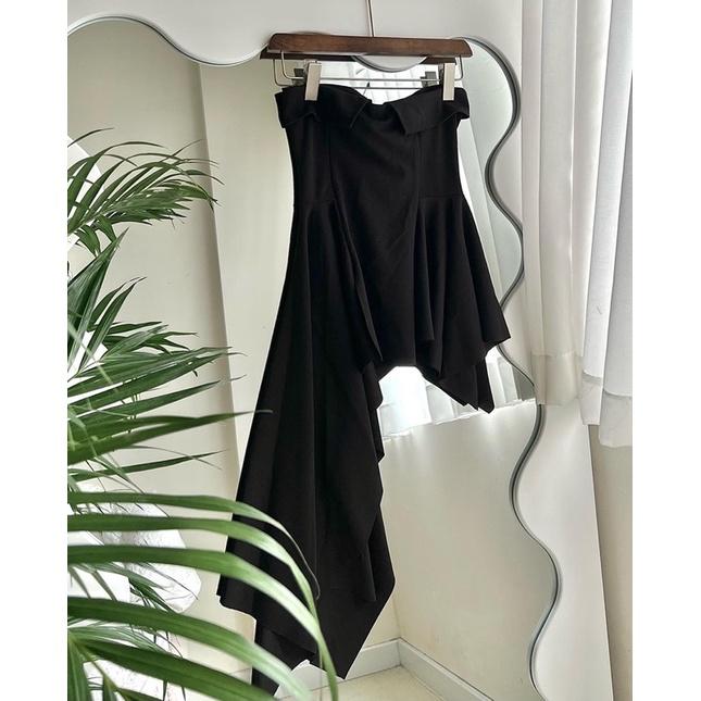 Đầm cúp ngực xoè vạt xéo có kèm quần