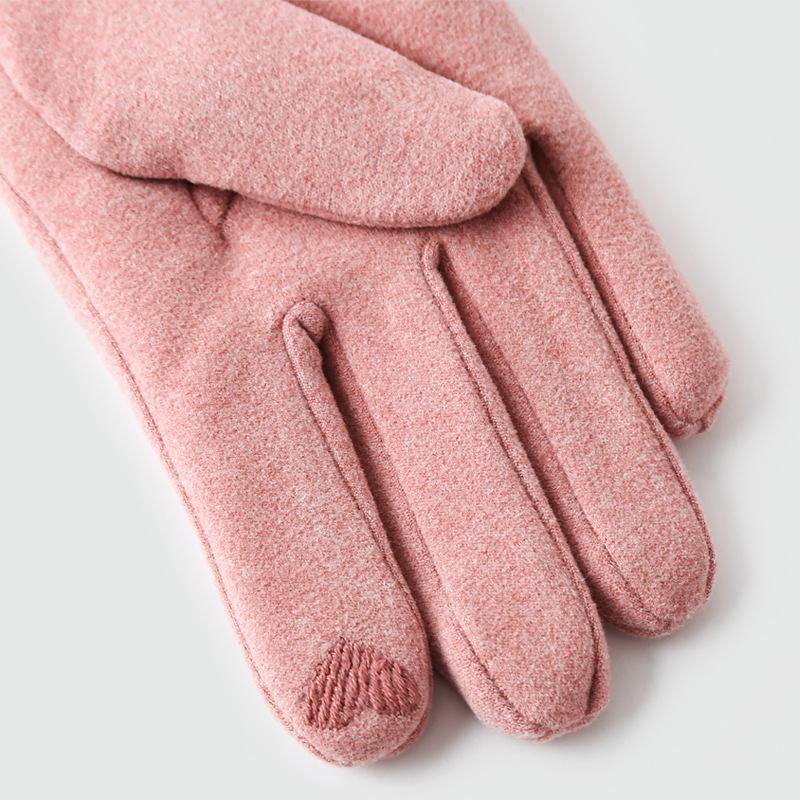 Găng tay màn hình cảm ứng mùa đông của phụ nữ với lông cừu được lót bằng cashmere ấm áp găng tay mùa đông cho thời tiết lạnh
