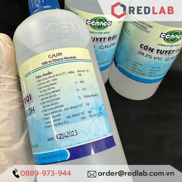 Cồn tuyệt đối 99.5 độ CEMACO Việt Nam, 99.5 % Ethanol Absolute