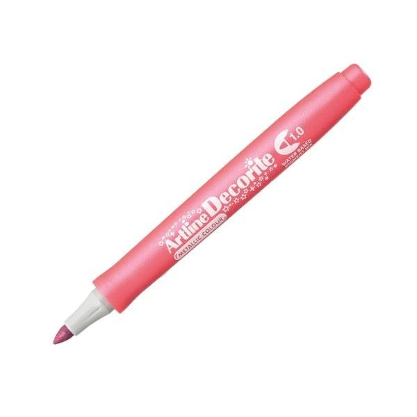 Bút Vẽ Màu Nổi - Metallic Artline Decorite 1.0mm (EDFM-1 METALLIC PINK)