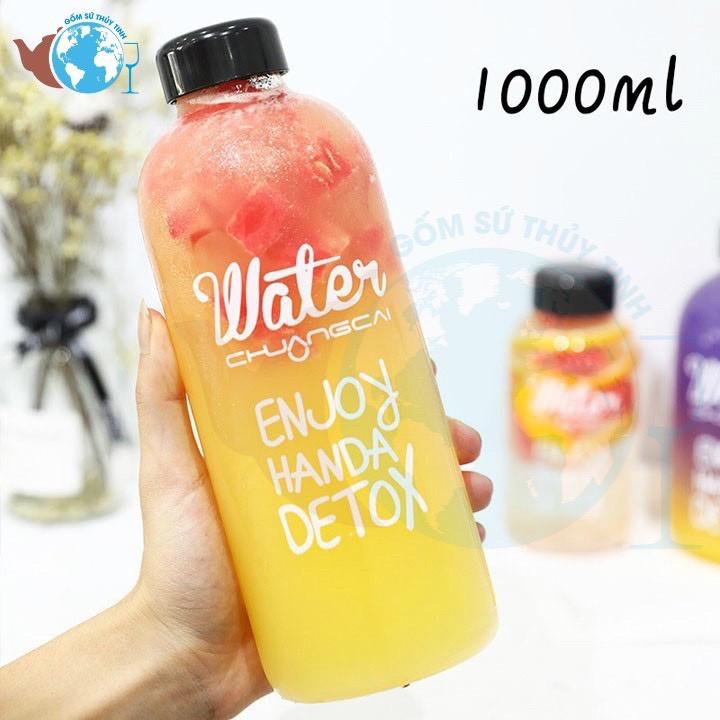 Bình Nước Detox Pongdang 1000ml Kèm 1 Túi Vải