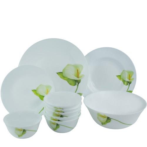 Bộ chén đĩa thủy tinh Diva Ivory I.B 10 món