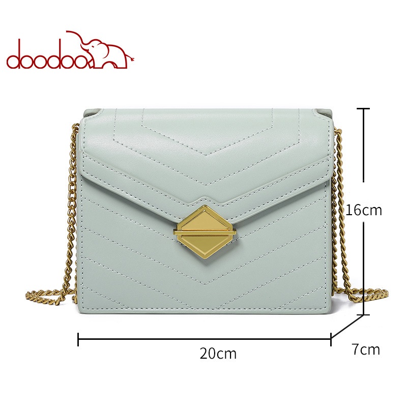 Túi xách nữ hàng hiệu DOODOO phong cách Châu Âu sang trọng D8837