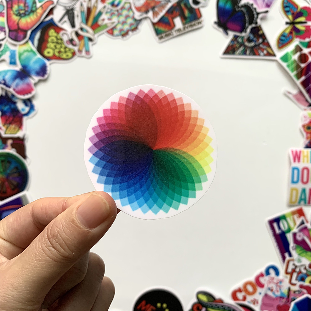 Sticker Colorful Hình Dán Chủ Đề Màu Sắc Trang Trí Nón Bảo Hiểm Va Li Decal Chống Nước Chất Lượng Cao Bomb Laptop Xe Đạp Xe Máy Xe Điện Motor Máy Tính Học Sinh Tủ Quần Áo Nắp Lưng Điện Thoại