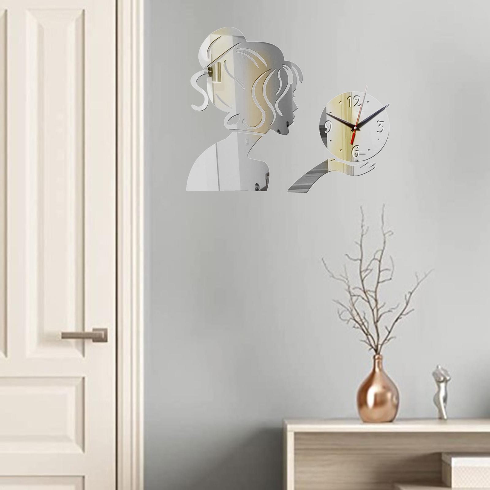 Modern Wall Clock 3D DIY Sticker Clock for Home Decoration