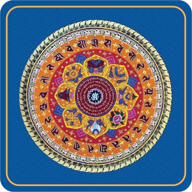 Móc chìa khóa Mandala quà tặng phụ kiện Bình An May Mắn thương hiệu Viễn Chí Bảo MK001