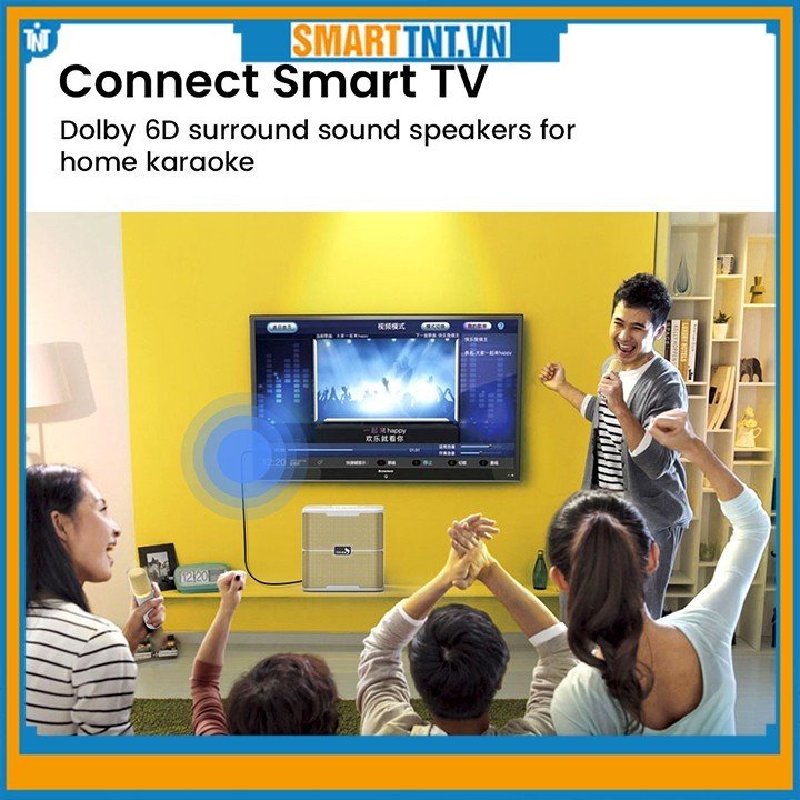 Loa bluetooth karaoke SU-YOSD YS-213 tặng kèm 2 micro không dây