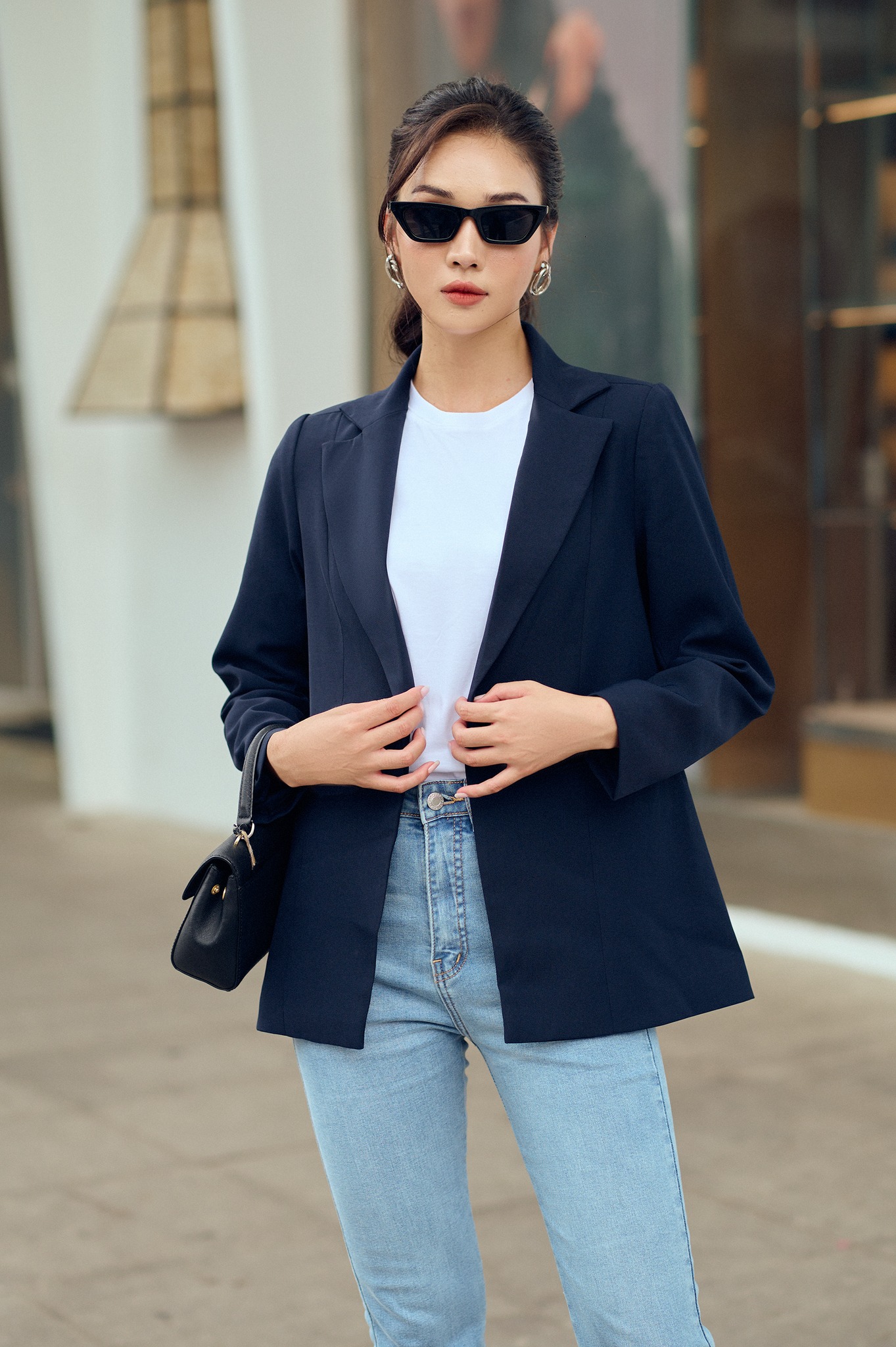 OLV - Áo khoác Basic Blazer in Navy