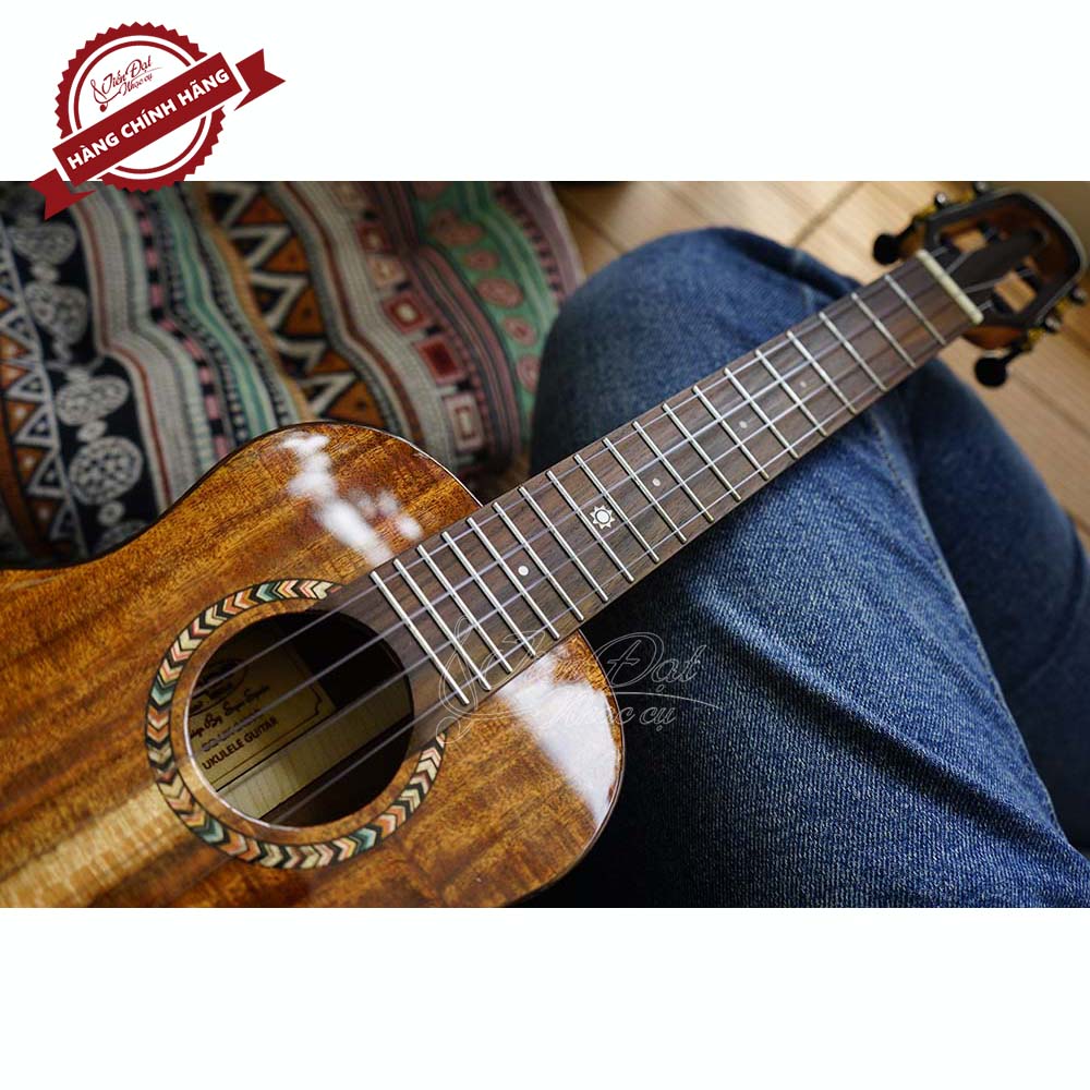 Đàn Ukulele Concert SQOE SQ UK-2420C, Gỗ KOA Nguyên Tấm Cao Cấp, Kèm Quà Tặng - Hàng Chính Hãng