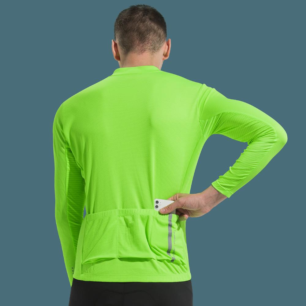 Santic Áo Đi Xe Đạp Nam Tay Dài MTB Đi Xe Đạp Áo Sơ Mi Thoáng Khí Phản Quang Nhẹ Quần Áo Thể Thao Xe Đạp Kích Thước Châu Á Color: K20M3178H Size: XXXL