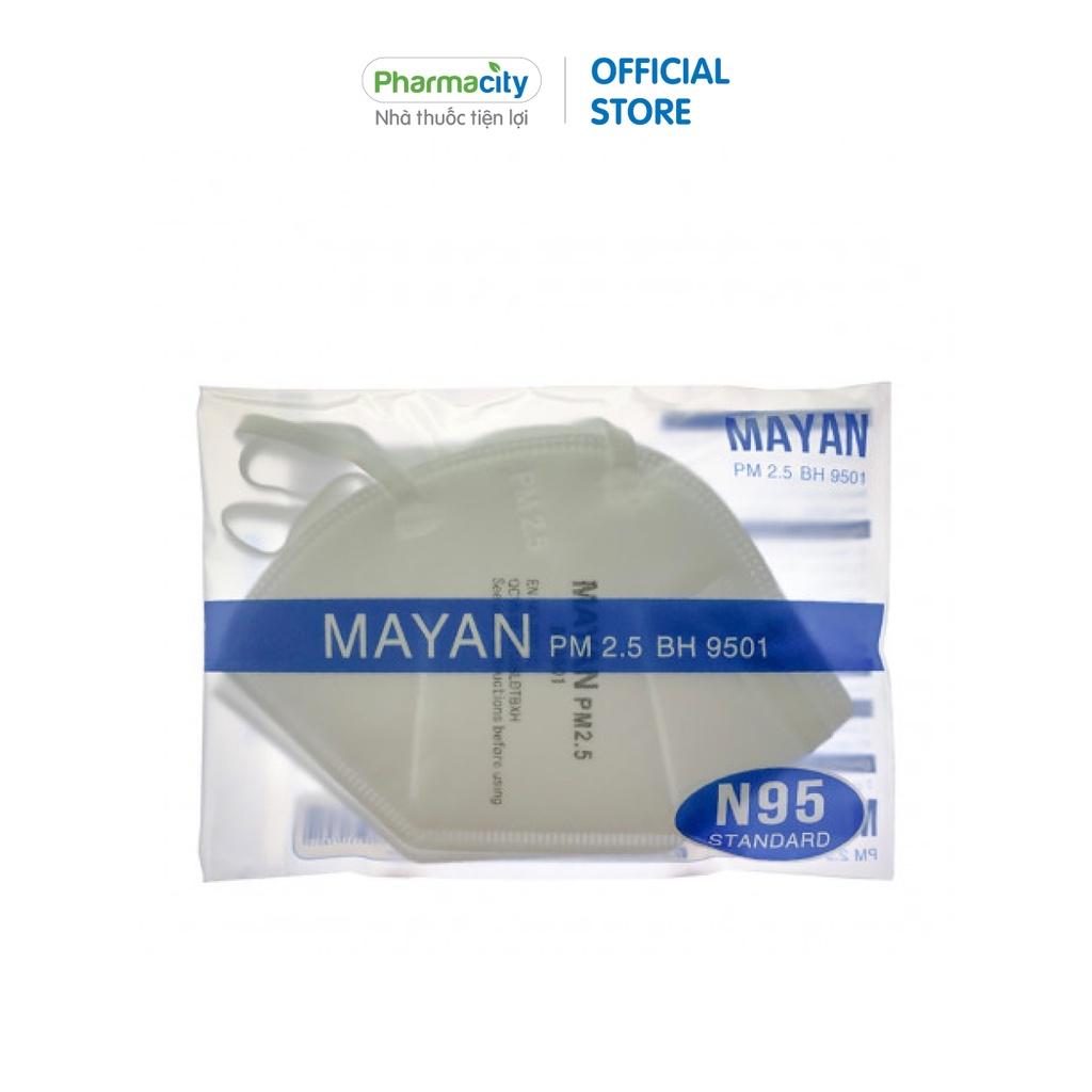 Khẩu trang Mayan PM2.5 BH9501 ngăn vi khuẩn và bụi mịn (Gói 2 cái)