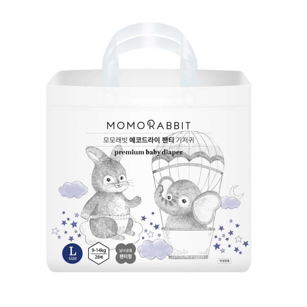 Bỉm Quần Ban Đêm MOMO RABBIT Size L 9-14kg 28 Miếng