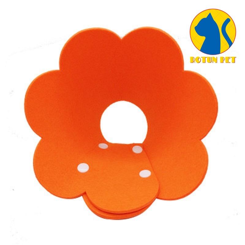 LOA XỐP ĐEO CỔ CHỐNG CẮN CHỐNG LIẾM VẾT THƯƠNG BẢO VỆ CHÓ MÈO HÌNH BÔNG HOA DỄ THƯƠNG