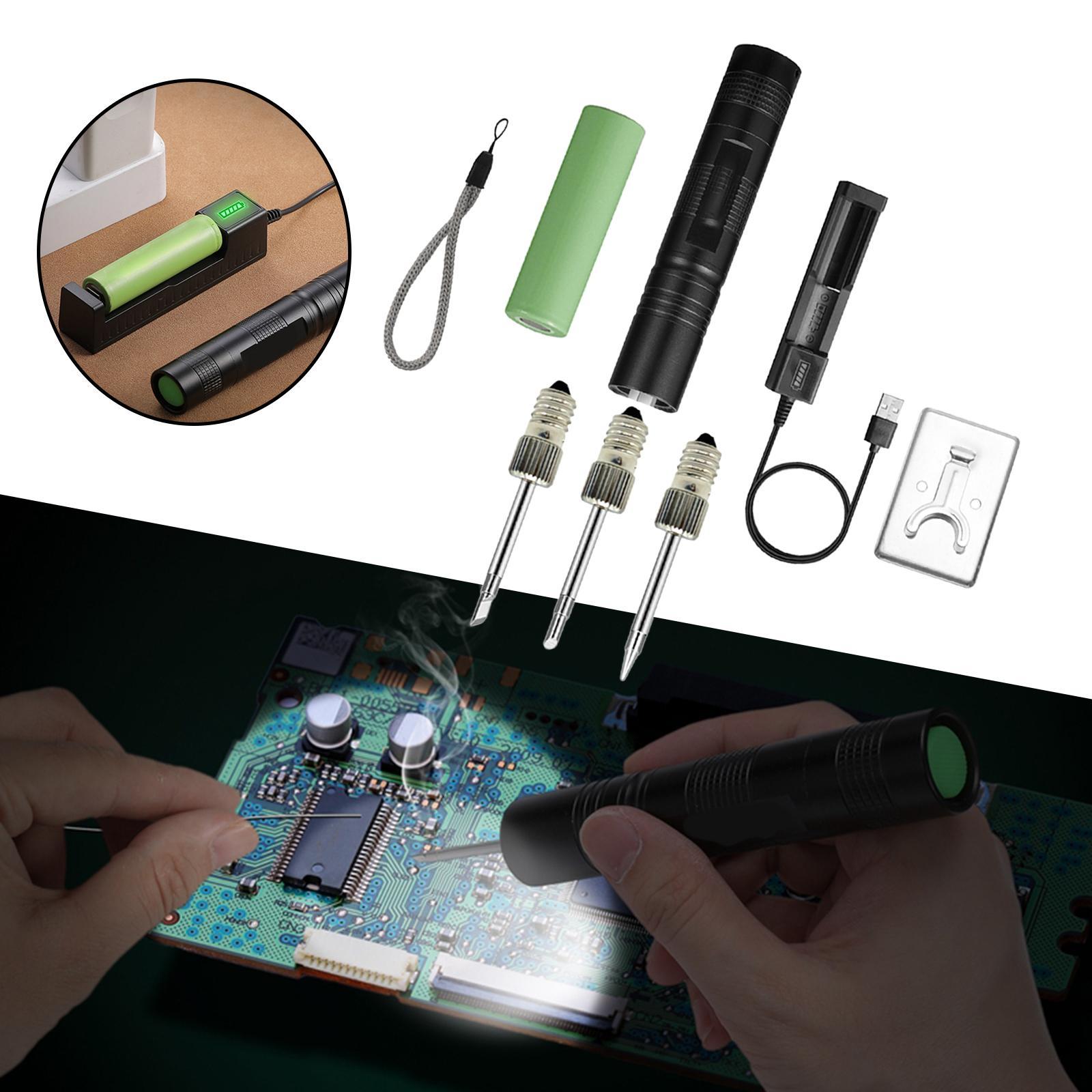 Aluminum Alloy Soldering Iron Kit USB Battery Powered Wireless Charging Welding Tool