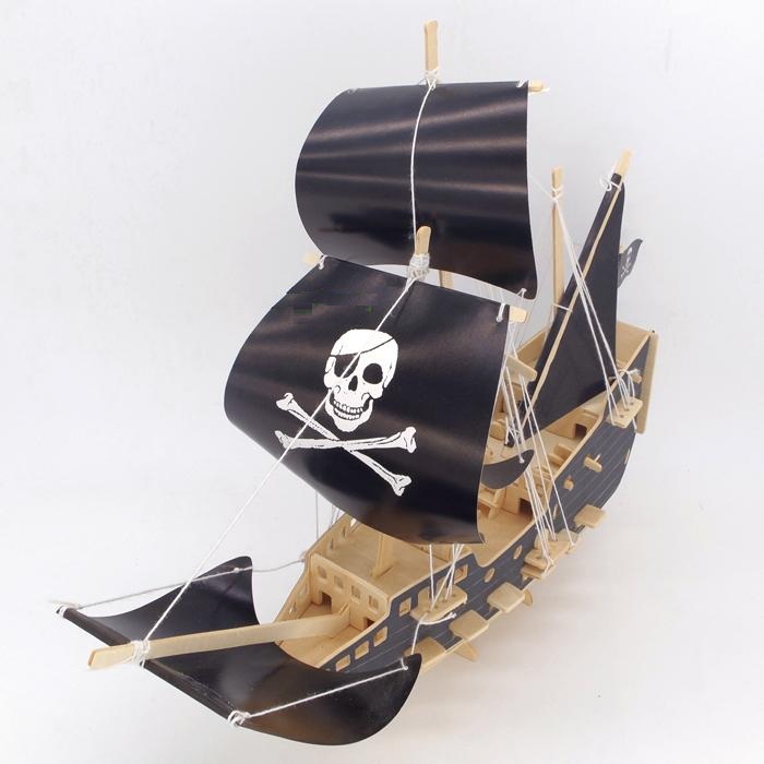 Đồ chơi lắp ráp gỗ 3D Mô hình Tàu Cướp Biển G-P217