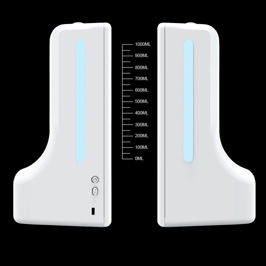 Wall-Mounted Body Thermometer Soap Dispenser, Non-Contact Digital Temperature Measurement with Alarm for Schools Offices Shops