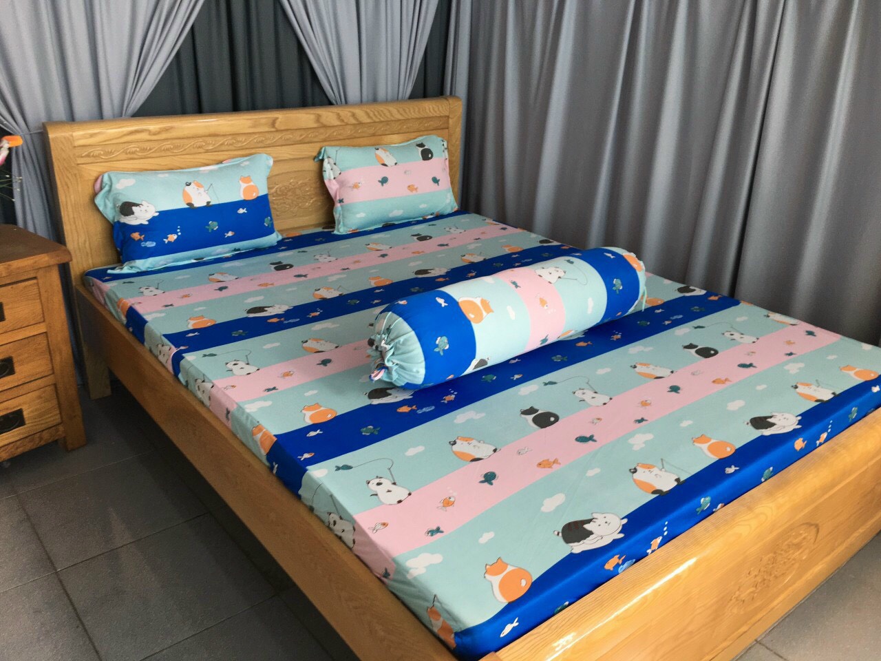 Bộ drap thun lạnh hàn quốc 1m6