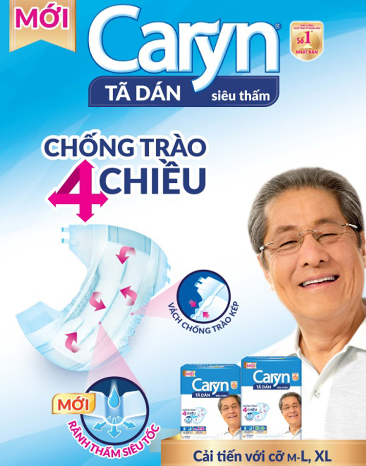 Tã Dán Siêu Thấm Caryn Gói Đại XL10 (10 Miếng)