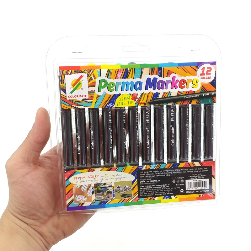 Bộ 12 Bút Lông Kim Perma Marker FT07