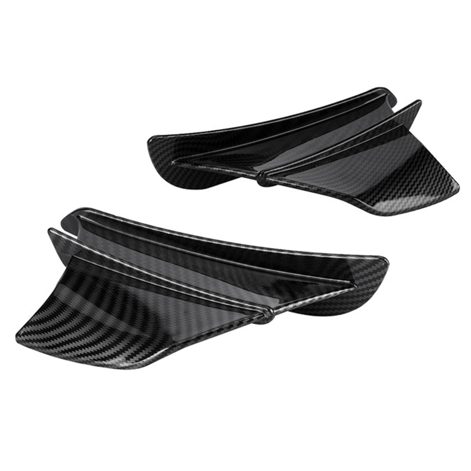 Gloss Carbon Fibre Motorcycle Modification Fixed Winglets Trims