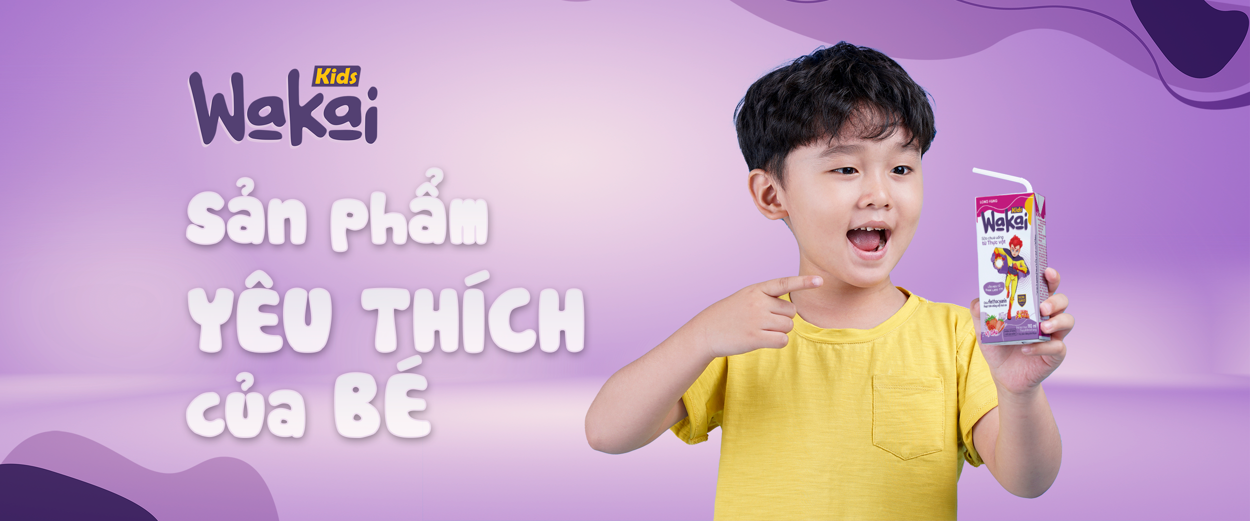 Lốc 4 Hộp Sữa Chua Uống Cho Bé Từ Thực Vật Wakai Kids (110ml x 4 hộp)