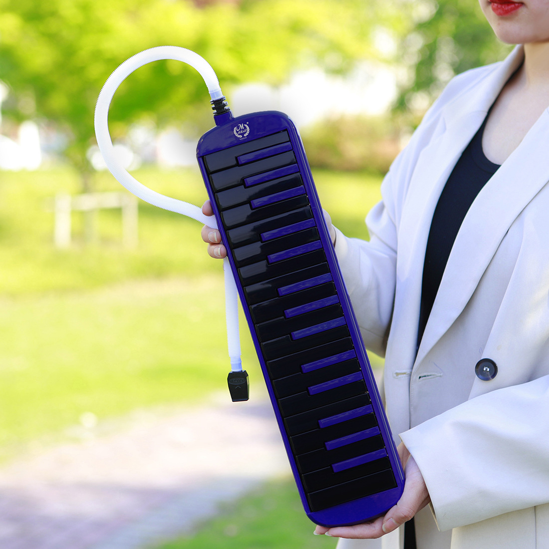 Kèn Melodion, Melodica, Pianica - Mbat KF-32 - Kèn 32 phím cao cấp, túi hộp EVA, nhựa ABS an toàn, màu xanh - Hàng chính hãng