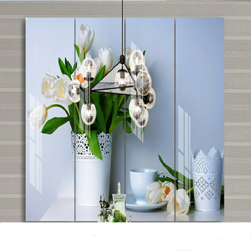 Bộ 4 - Tranh treo tường - Trang trí phòng khách 3D/Gỗ MDF Hàn Quốc/Chống ẩm mốc, mối mọt T3M-3D2017-72