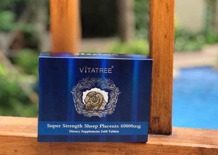 Viên uống nhau thai cừu Vitatree Super Strength Sheep Placenta 60000mg ngừa lão hóa, cải thiện nội tiết tố