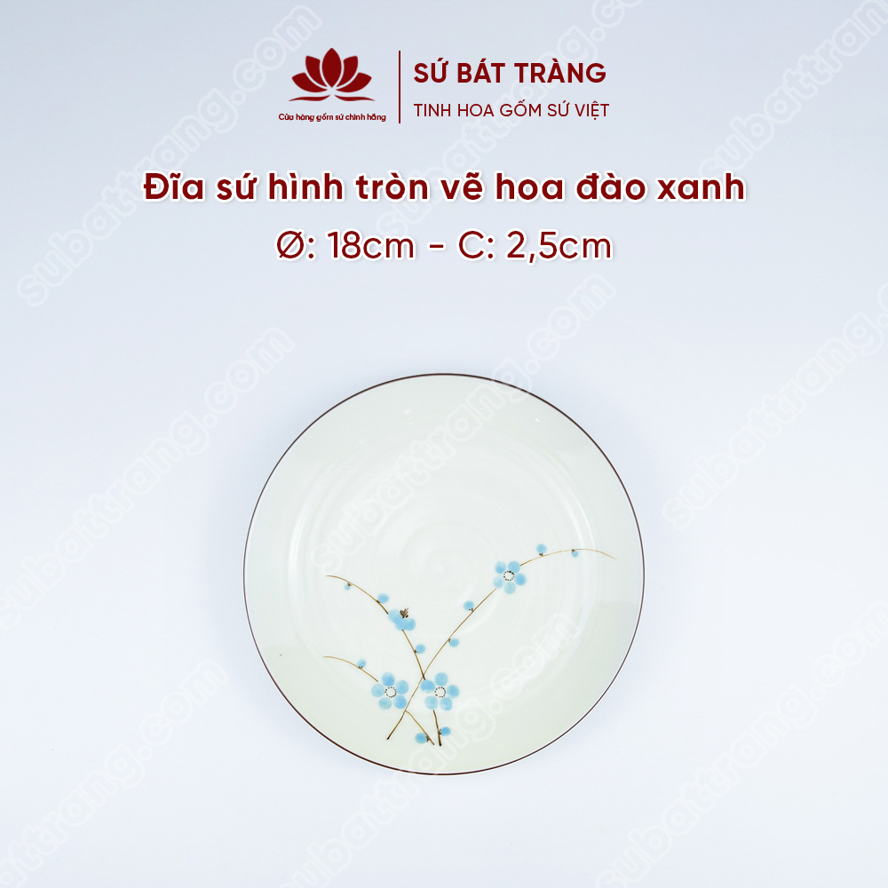 Đĩa sứ hình tròn sâu lòng - Nhiều họa tiết lựa chọn cao cấp Bát Tràng