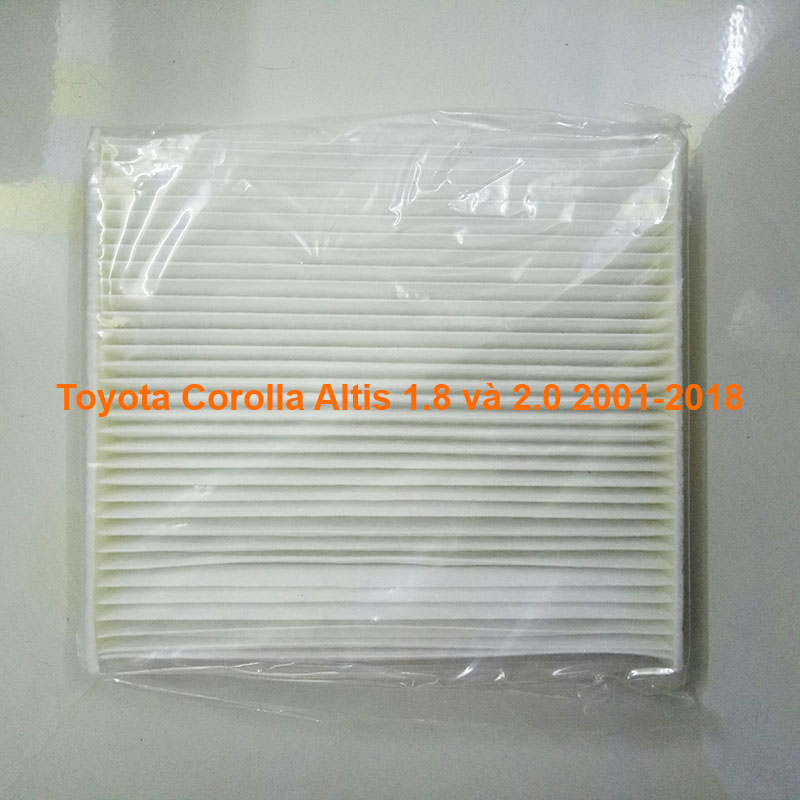 Lọc gió điều hòa cho xe Toyota Corolla Altis 1.8 và 2.0 2001, 2002, 2003, 2004, 2005, 2006, 2007, 2008, 2009, 2010, 2011, 2012, 2013, 2014, 2015, 2016, 2017, 2018 8713902140 mã AC108-4