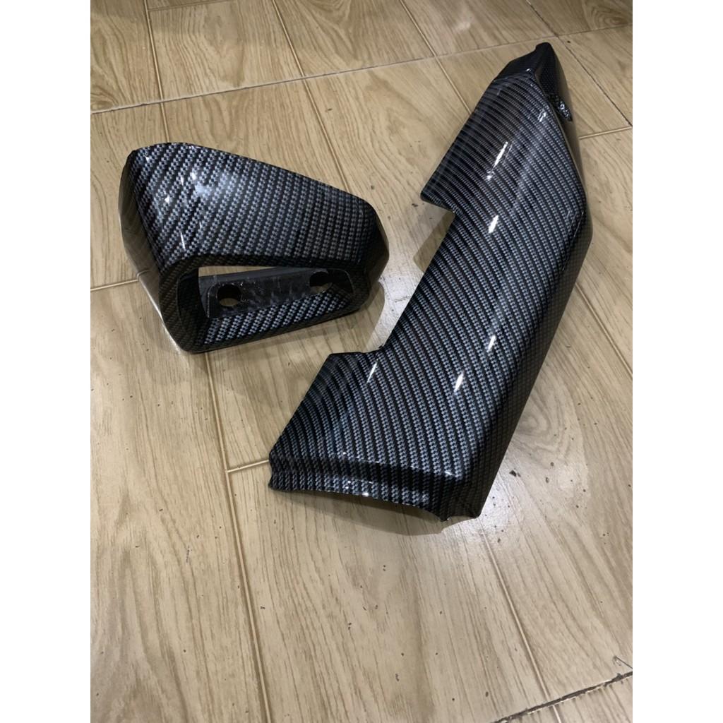 Ốp pô và chụp đích pô xe winner x màu carbon