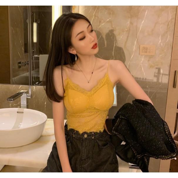 Áo Bra 2 Dây Ren Hoa Lót Mỏng Siêu Sexy Dáng Dài _NEW