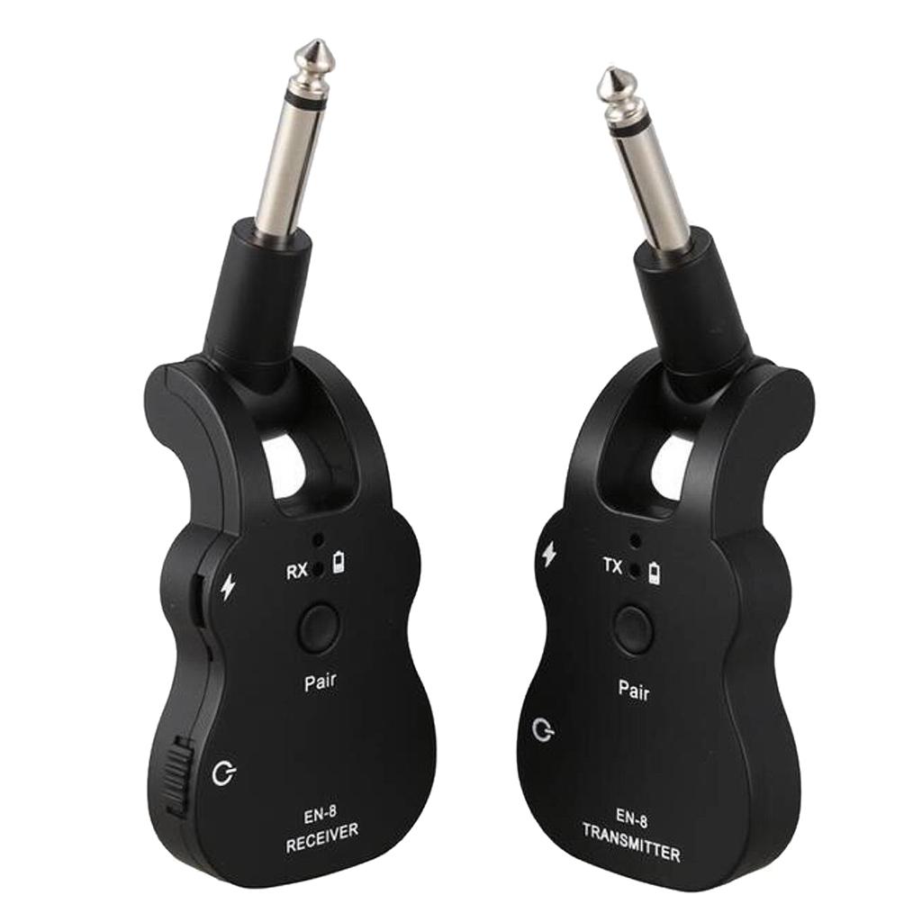 2.4G Guitar Wireless System Transmitter Receiver 30m Transmission Range 20-20khz
