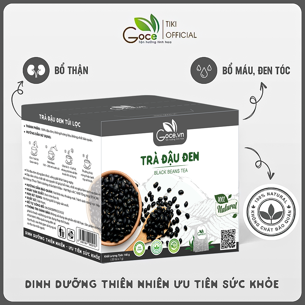 Trà đậu đen túi lọc Goce