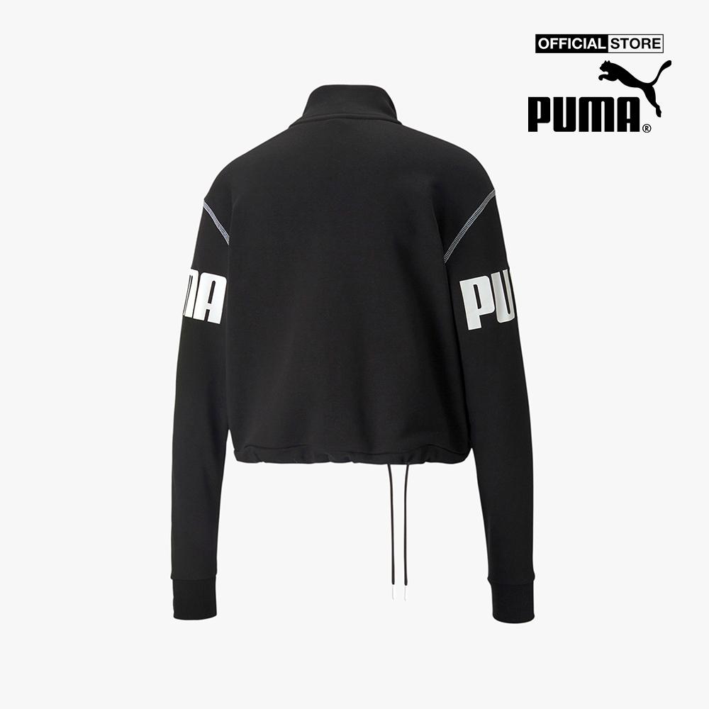 PUMA - Áo sweatshirt nữ phom ngắn cổ trụ Power Half Zip 855941