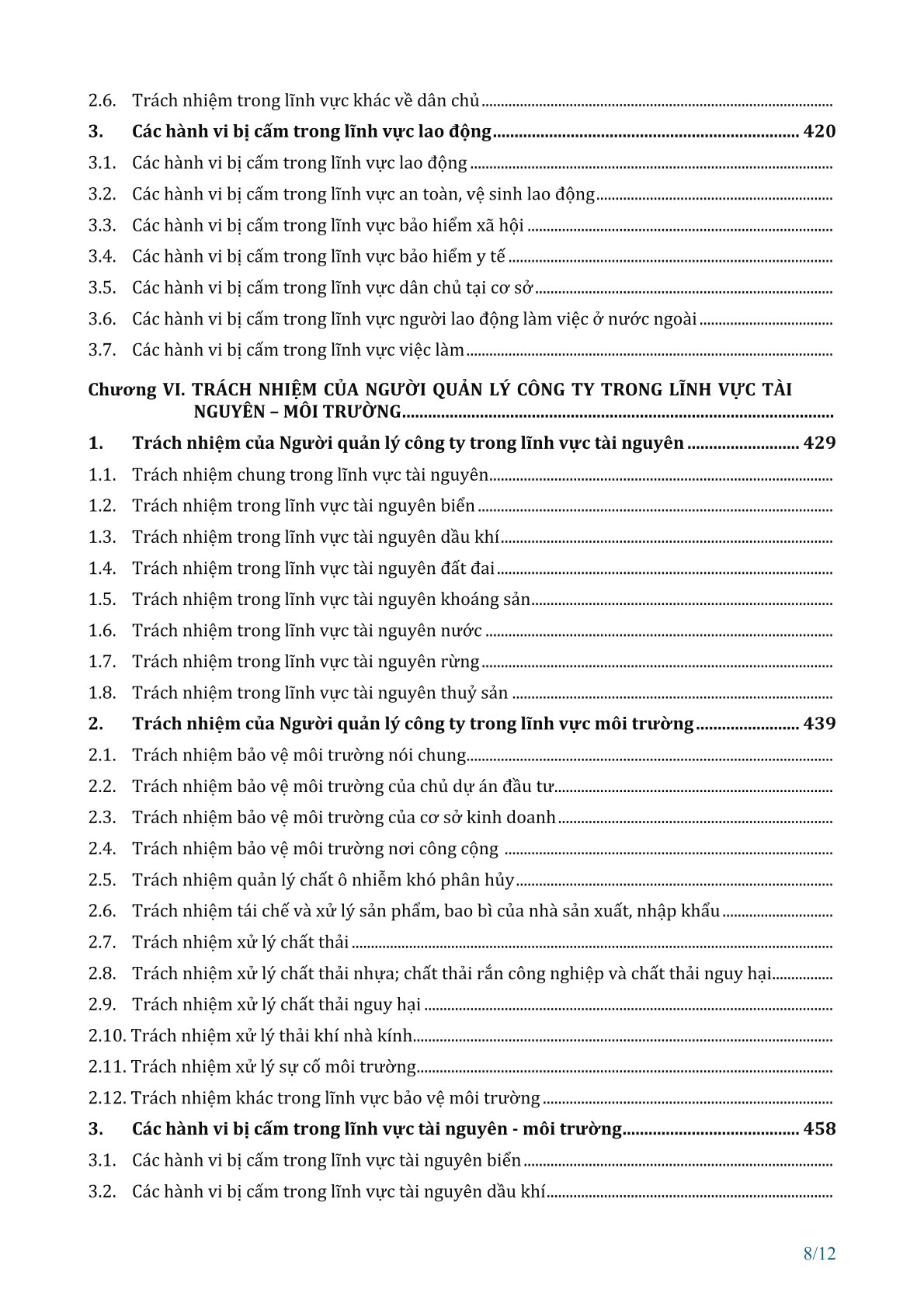 Trách nhiệm của người quản lý công ty (các nghĩa vụ và yêu cầu pháp lý)