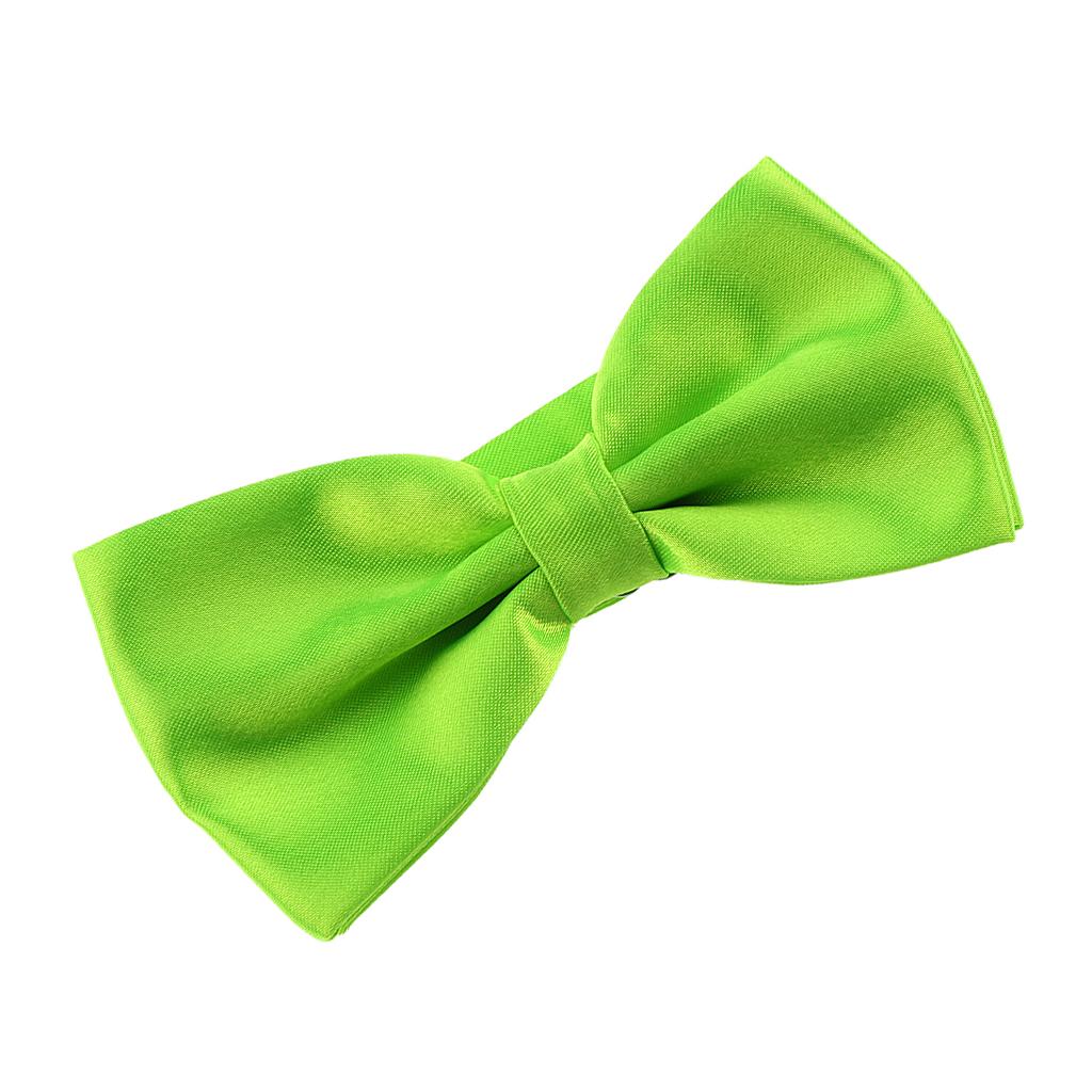 12xTuxedo Bow Tie Bowtie Necktie for Men - Bright Green