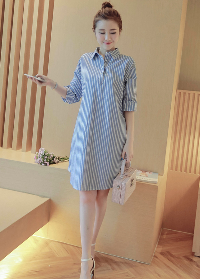Đầm suông cổ sơ mi Haint Boutique