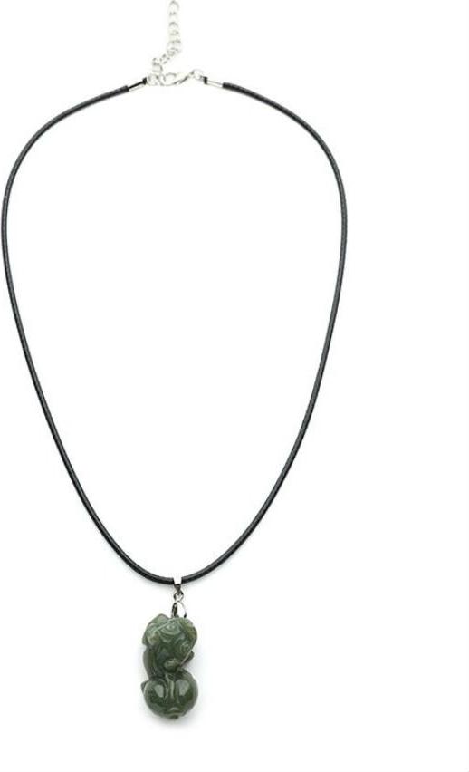 Dây Đeo Và Mặt Tỳ Hưu Hoa Hậu, Ngọc Sơn Thủy - Xanh Lục