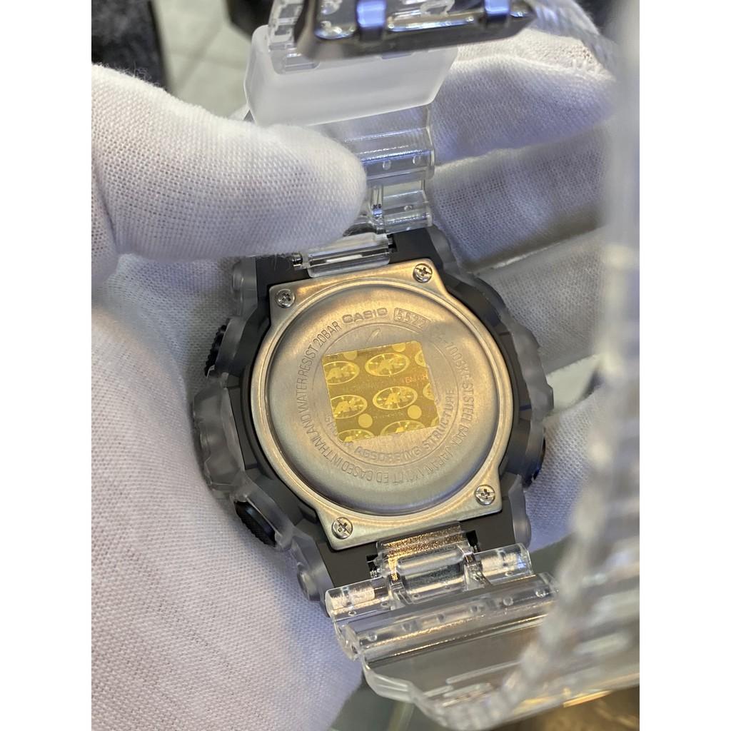 Đồng Hồ Nam Casio G-Shock GA-700SKE-7ADR Chính Hãng | Casio G-Shock GA-700SKE-7A Transparent Pack Dây Nhựa