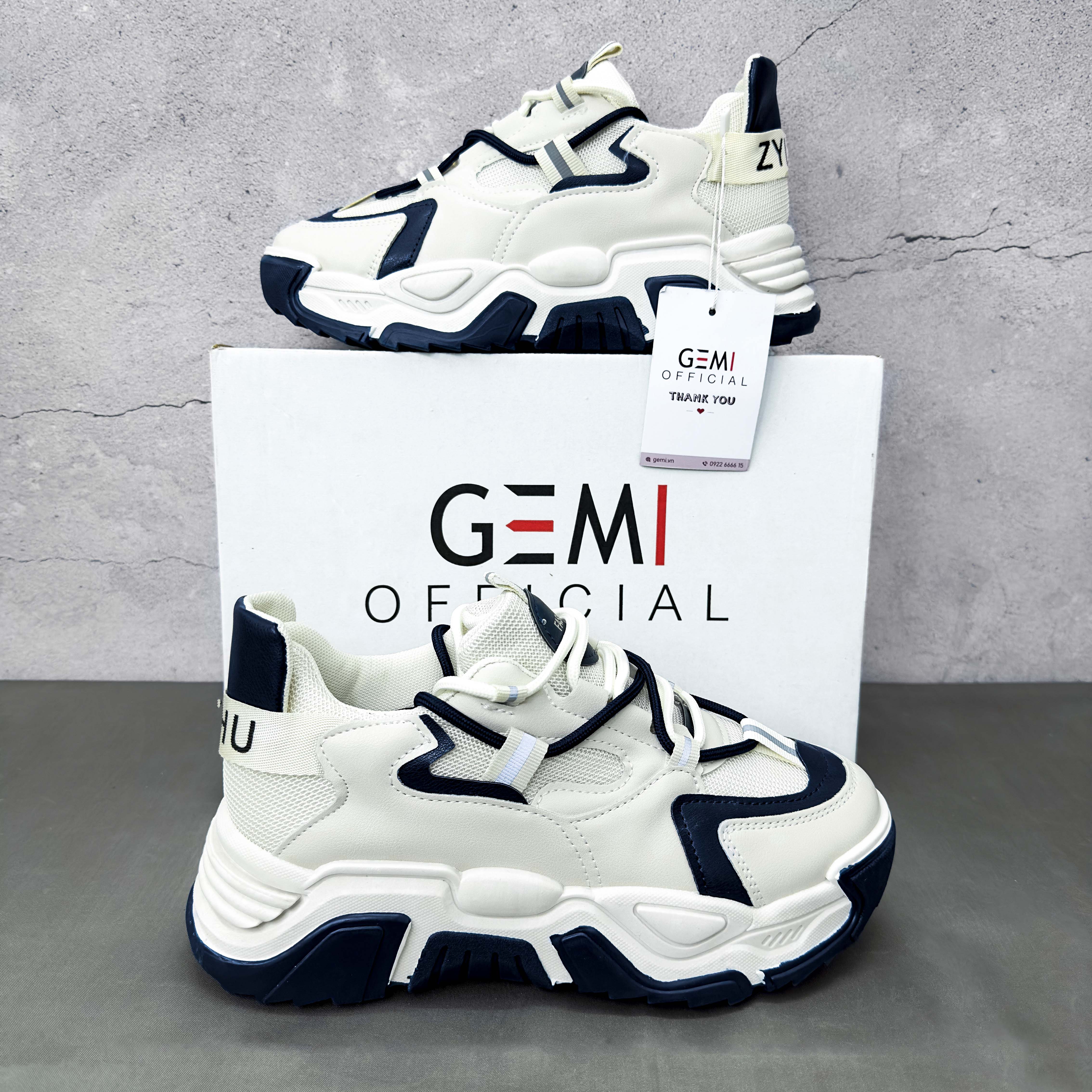 Giày thể thao nữ GEMI - giày ullzzang màu đen- trắng, thoáng khí, ôm chân- M7080