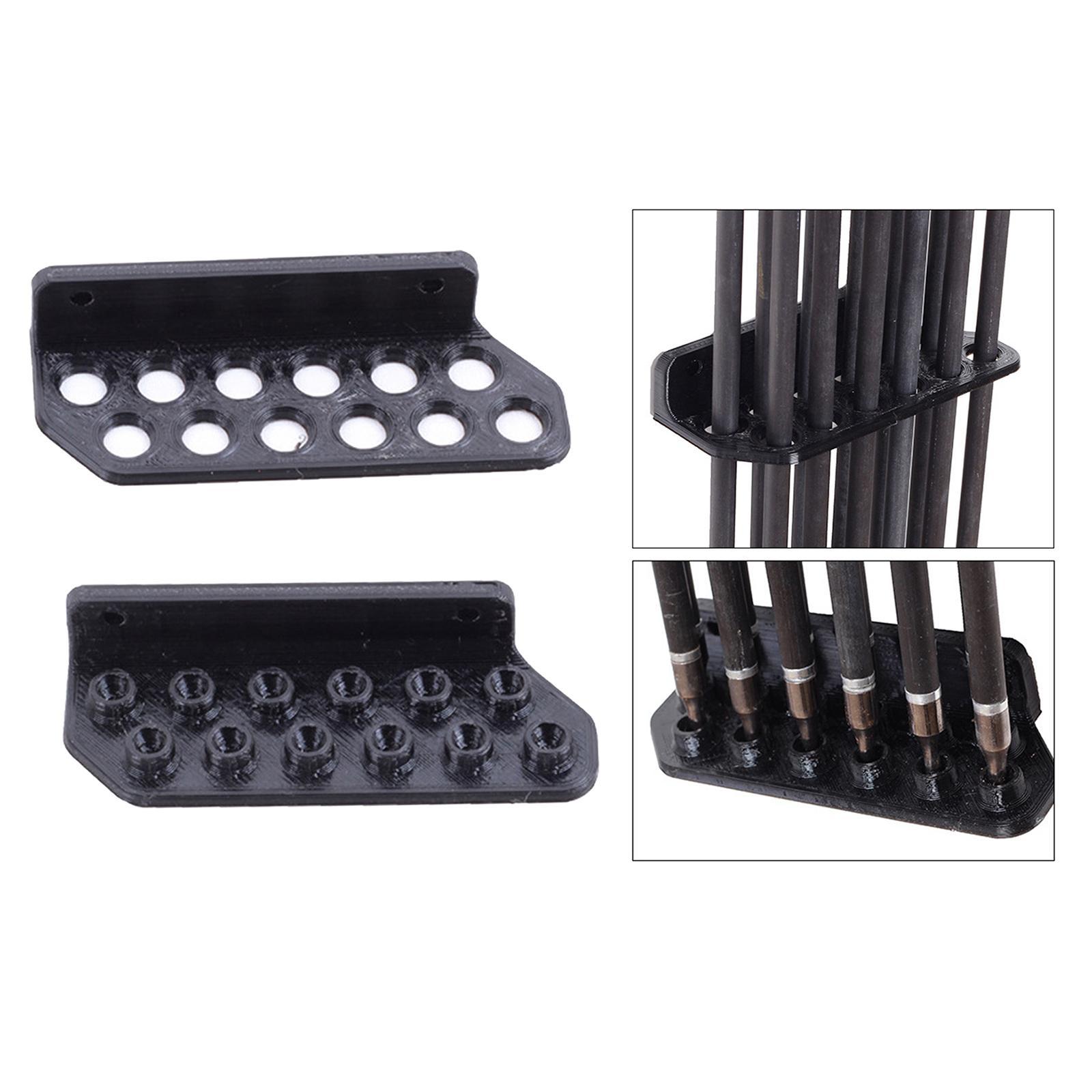 Wall-mounted 12 Holder Organizer Display Rack Stand Hunting Black