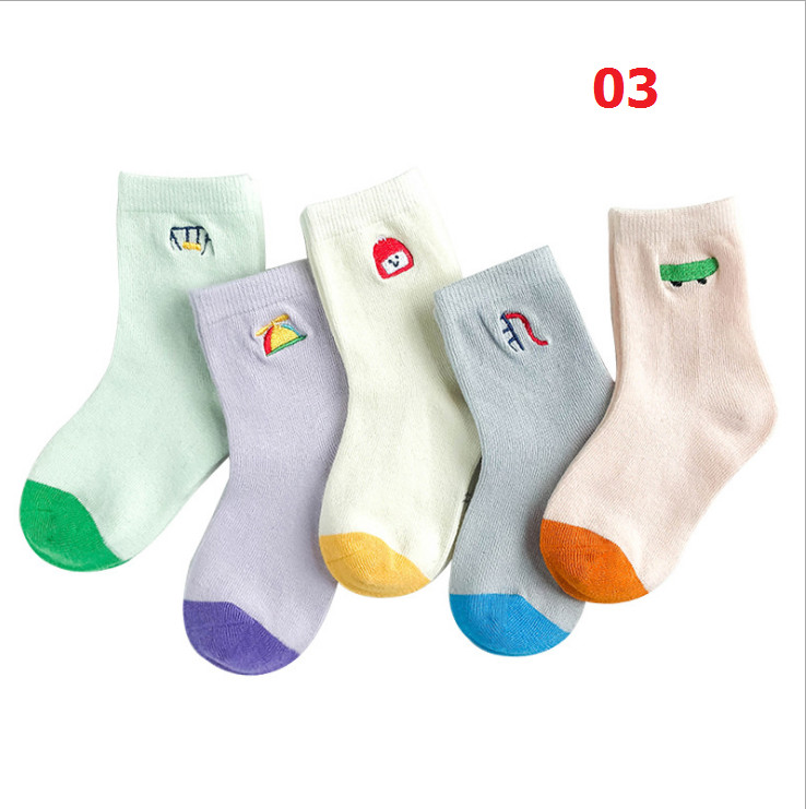 Tất Cho Bé Trai - Set 5 Đôi Tất Bé Trai Cổ Cao Từ 1 Đến 13 Tuổi Chất Cotton Cao Cấp Hàng Loại 1 Xuất Khẩu Nhiều Màu Lựa Chọn